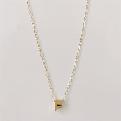 Casual Classic Style Streetwear Letter Titanium Steel Plating 14k Gold Plated Pendant Necklace