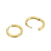 1 Pair Streetwear Solid Color Stainless Steel Hoop Earrings