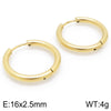 1 Pair Streetwear Solid Color Stainless Steel Hoop Earrings