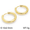 1 Pair Streetwear Solid Color Stainless Steel Hoop Earrings