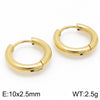 1 Pair Streetwear Solid Color Stainless Steel Hoop Earrings