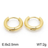 1 Pair Streetwear Solid Color Stainless Steel Hoop Earrings