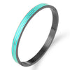 Streetwear Stripe Stainless Steel Bangle In Bulk