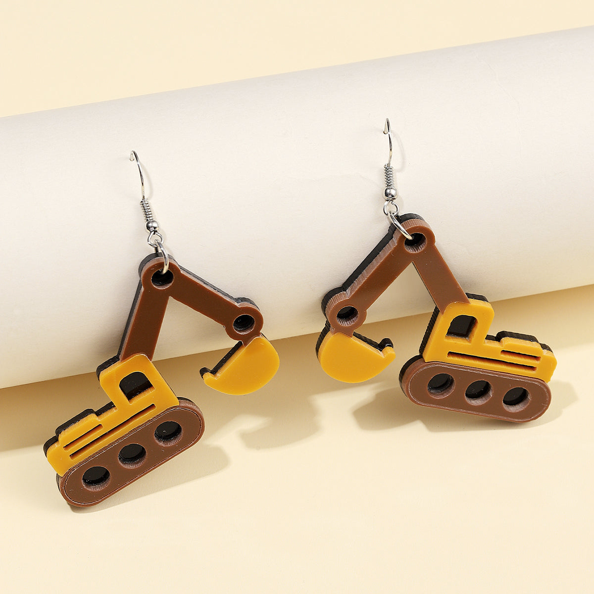 Cartoon Style Funny Excavator Arylic Women's Drop Earrings