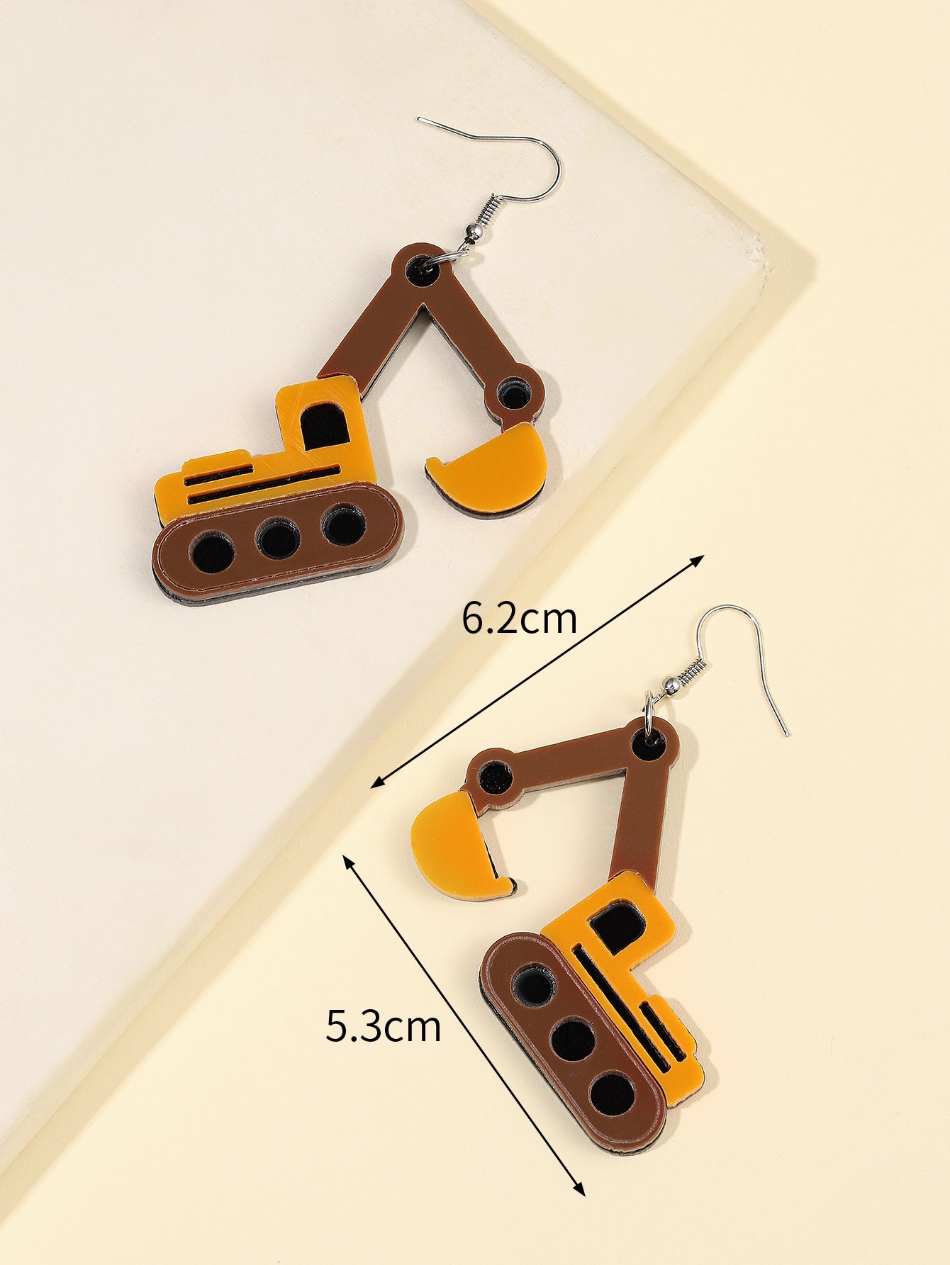 Cartoon Style Funny Excavator Arylic Women's Drop Earrings