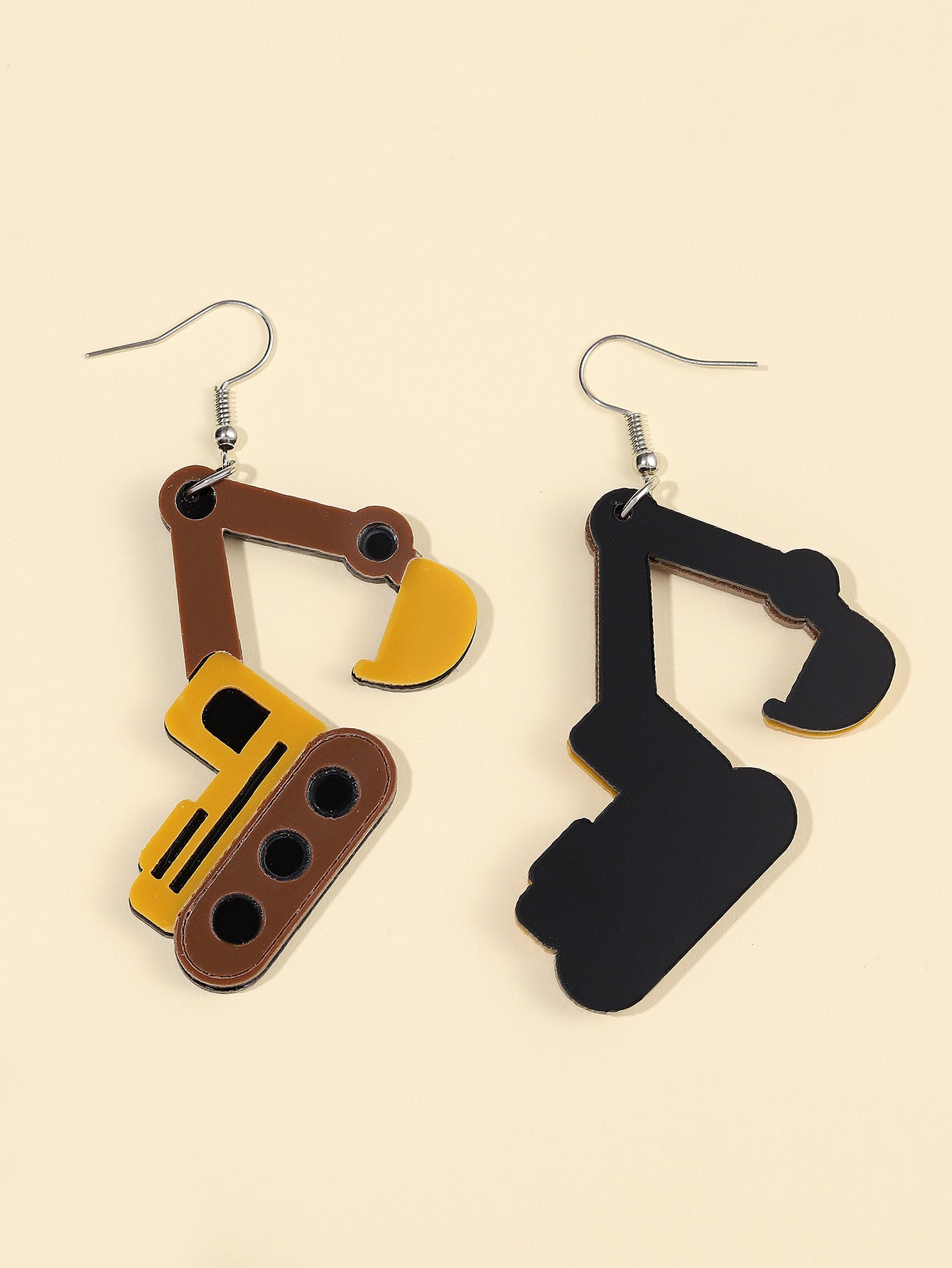 Cartoon Style Funny Excavator Arylic Women's Drop Earrings