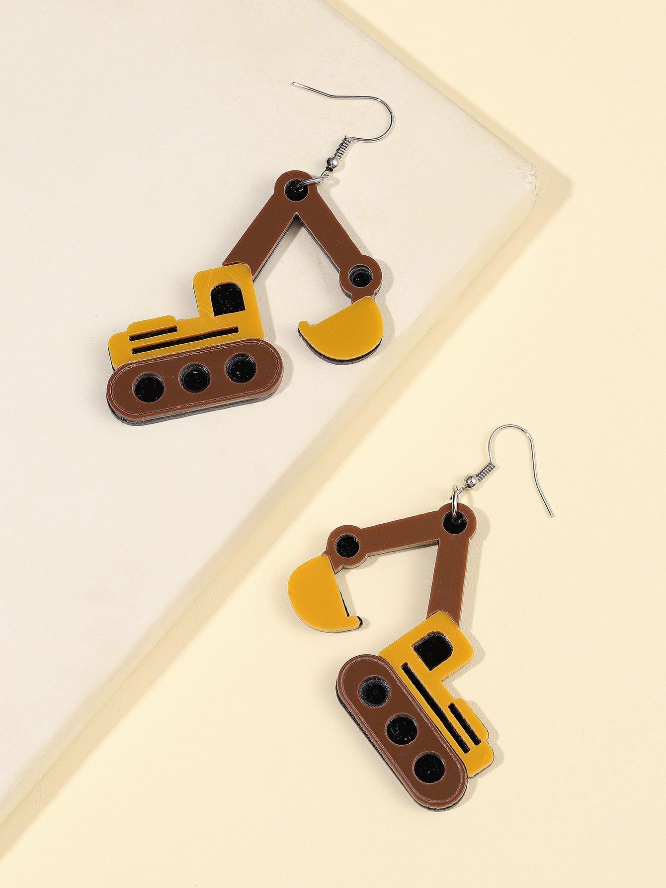 Cartoon Style Funny Excavator Arylic Women's Drop Earrings