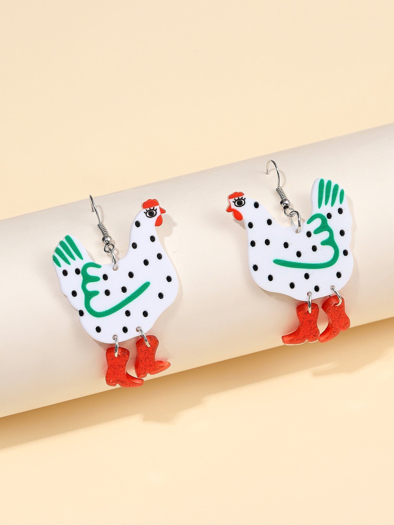 1 Pair Cartoon Style Cute Cock Arylic Drop Earrings