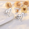 1 Pair Sweet Simple Style Heart Shape Copper Plating Hollow Out Ear Studs