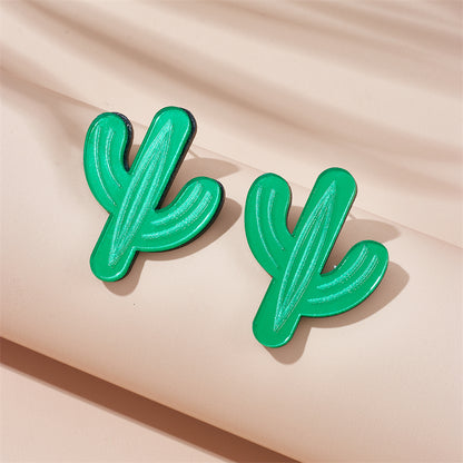 Cartoon Style Cactus Arylic Women's Ear Studs