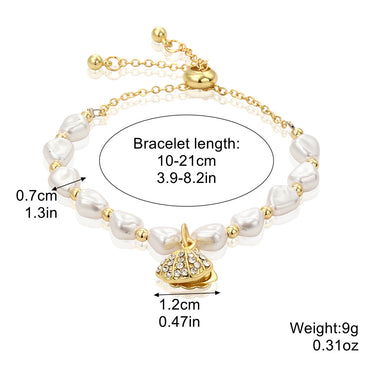 Fashion Geometric Alloy Pearl Plating Women's Bracelets