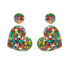 Modern Style Round Heart Shape Arylic Sequins Women's Drop Earrings