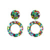 Modern Style Round Heart Shape Arylic Sequins Women's Drop Earrings