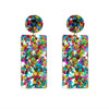 Modern Style Round Heart Shape Arylic Sequins Women's Drop Earrings