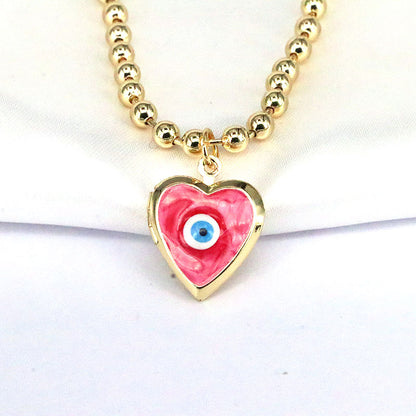 Elegant Hip-hop Vintage Style Eye Copper Plating Gold Plated Pendant Necklace