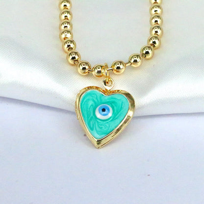 Elegant Hip-hop Vintage Style Eye Copper Plating Gold Plated Pendant Necklace