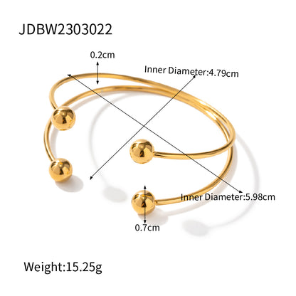 Wholesale Casual Classic Style Geometric Stainless Steel Plating 18k Gold Plated Rings Earrings Necklace