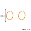 1 Pair Vintage Style Simple Style Round Stainless Steel Plating 18k Gold Plated Hoop Earrings