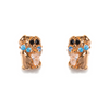 1 Set Artistic Animal Cartoon Brass Asymmetrical Plating Inlay Zircon 18k Gold Plated Ear Studs