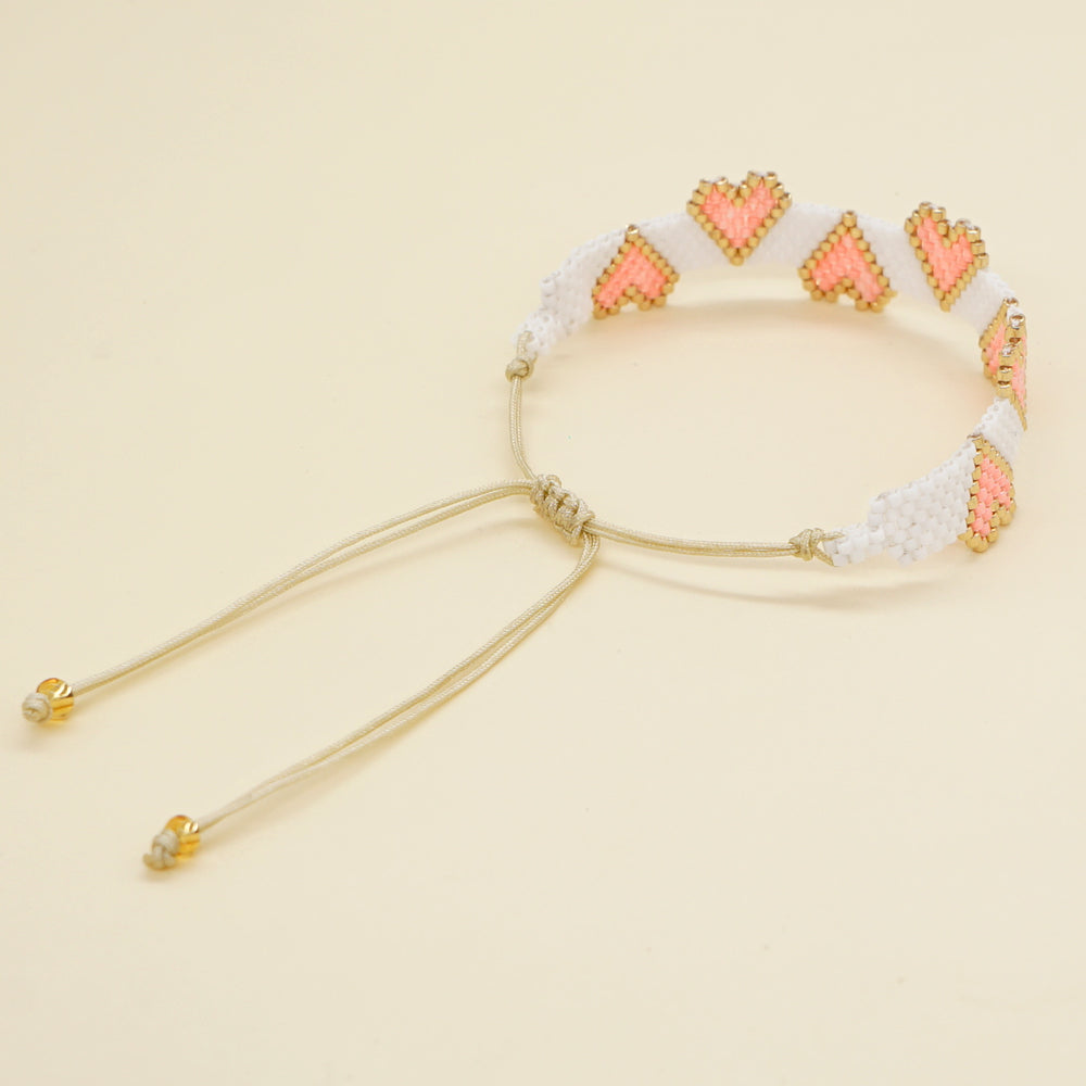 Vacation Heart Shape Glass Seed Bead Wholesale Bracelets
