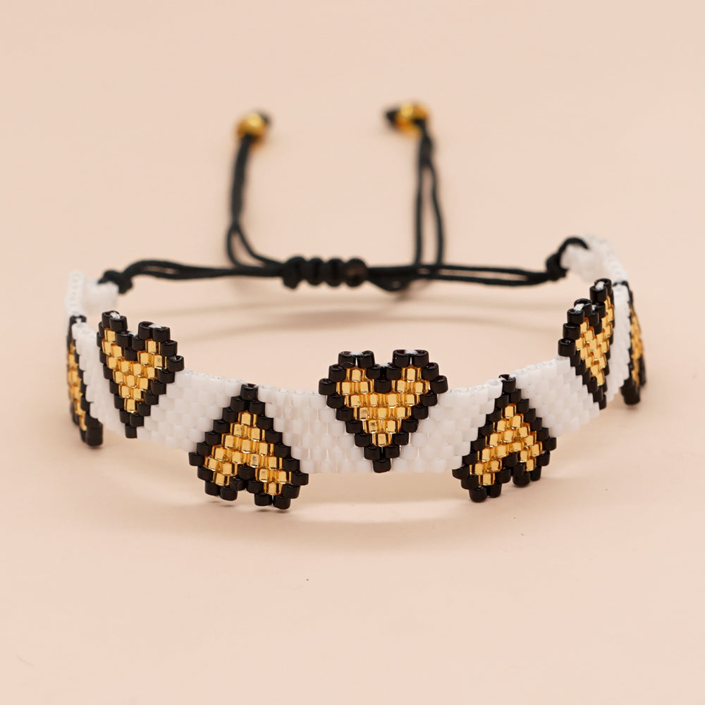 Vacation Heart Shape Glass Seed Bead Wholesale Bracelets