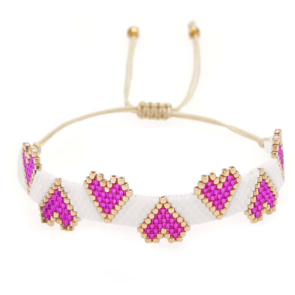 Vacation Heart Shape Glass Seed Bead Wholesale Bracelets