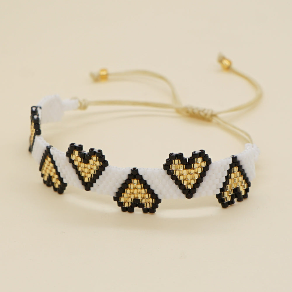 Vacation Heart Shape Glass Seed Bead Wholesale Bracelets