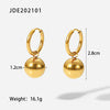 1 Pair Ins Style Round Stainless Steel Plating Drop Earrings