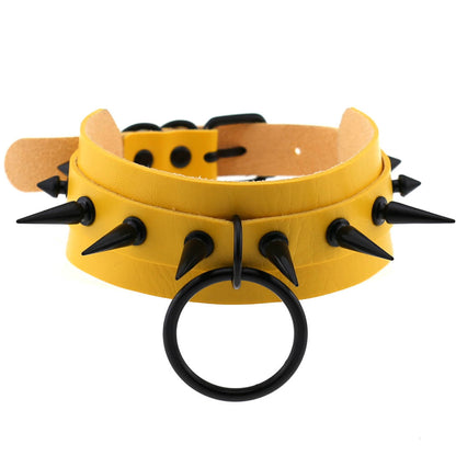 Punk Geometric Pu Leather  Unisex Choker