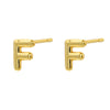 1 Pair Simple Style Letter Copper Plating 18k Gold Plated Ear Studs