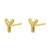 1 Pair Simple Style Letter Copper Plating 18k Gold Plated Ear Studs