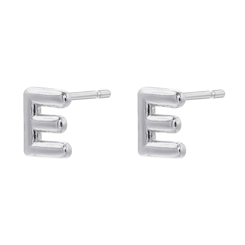 1 Pair Casual Elegant Simple Style Letter Copper Plating 18k Gold Plated Ear Studs