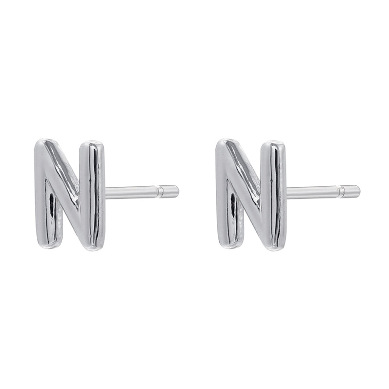 1 Pair Casual Elegant Simple Style Letter Copper Plating 18k Gold Plated Ear Studs