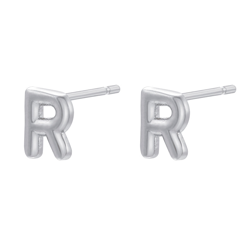 1 Pair Casual Elegant Simple Style Letter Copper Plating 18k Gold Plated Ear Studs