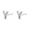 1 Pair Simple Style Letter Copper Plating 18k Gold Plated Ear Studs