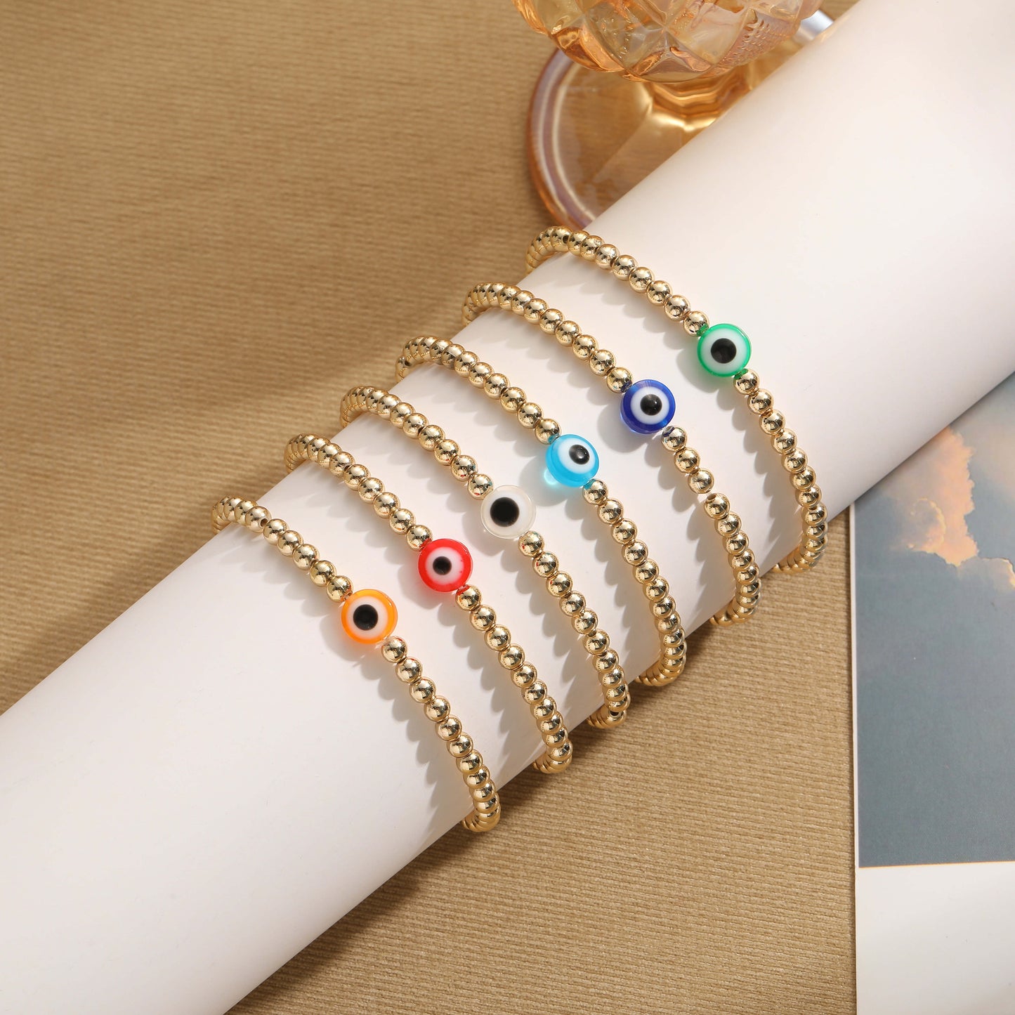 Vintage Style Devil's Eye Resin Beaded Women's Bracelets