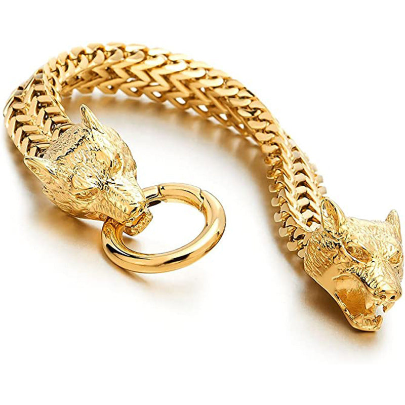 Hip-hop Punk Animal Titanium Steel Plating Bracelets