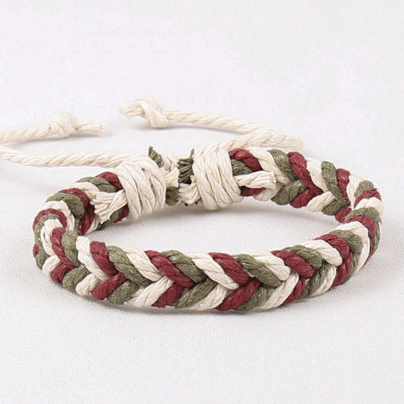 Sweet Multicolor Hemp Rope Handmade Unisex Bracelets