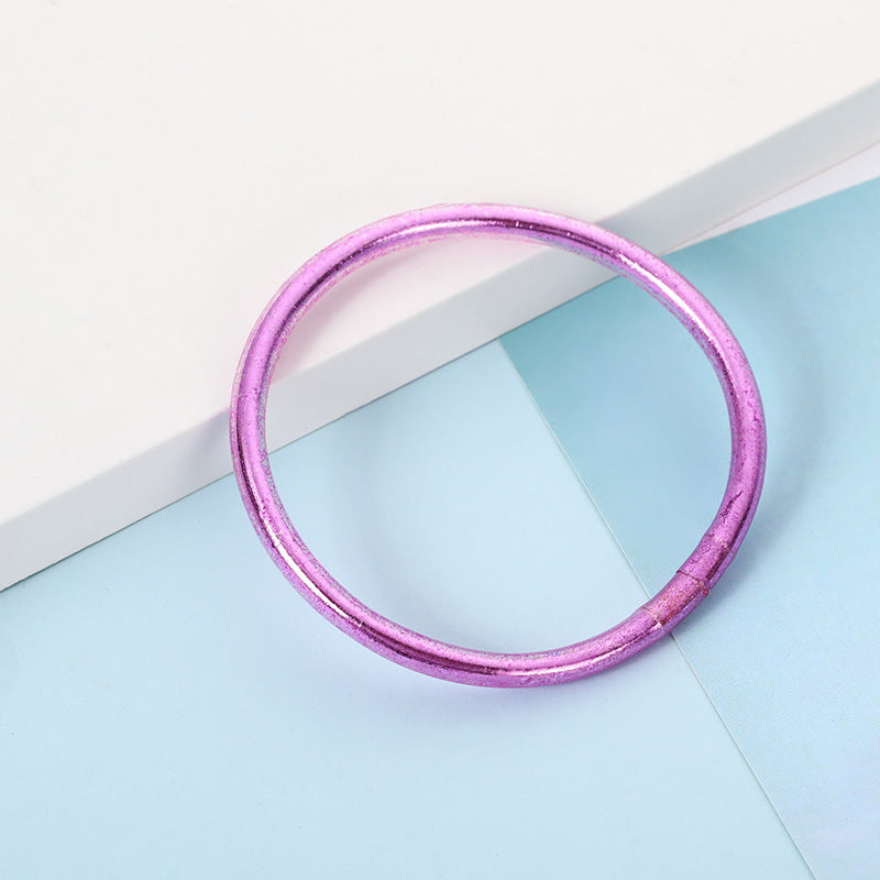 Casual Round Silica Gel Women's Wristband