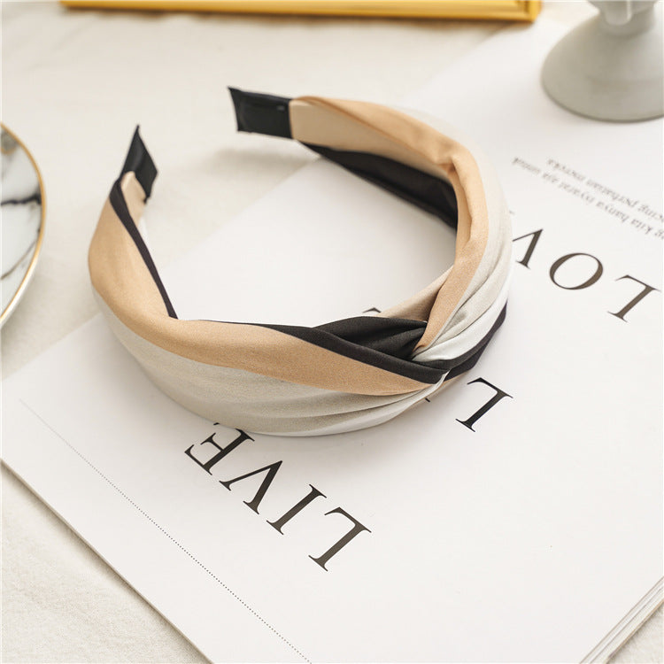 Elegant Simple Style Color Block Cloth Printing Hair Band