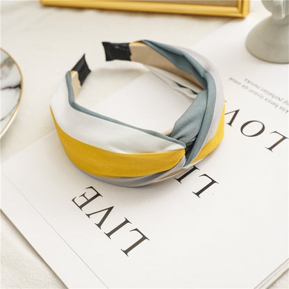 Elegant Simple Style Color Block Cloth Printing Hair Band