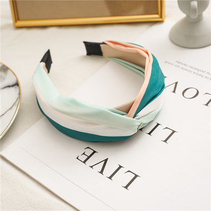 Elegant Simple Style Color Block Cloth Printing Hair Band