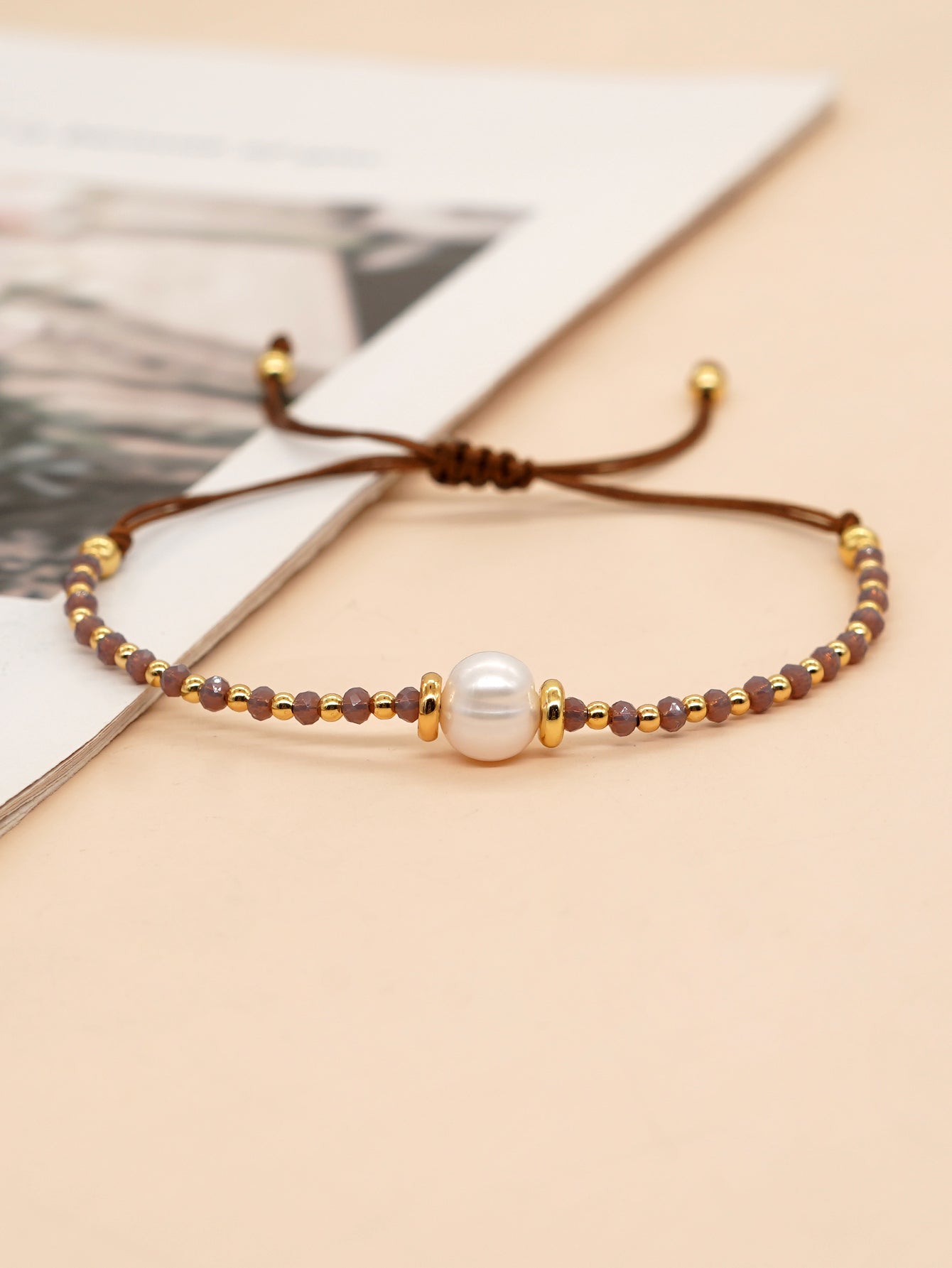 Casual Pentagram Freshwater Pearl Beaded Braid Bracelets