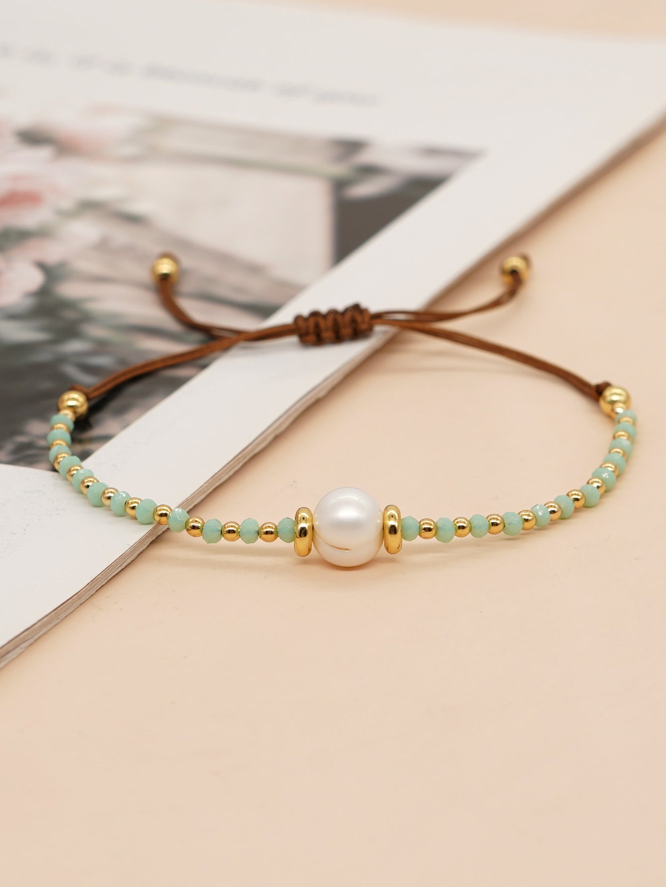 Casual Pentagram Freshwater Pearl Beaded Braid Bracelets