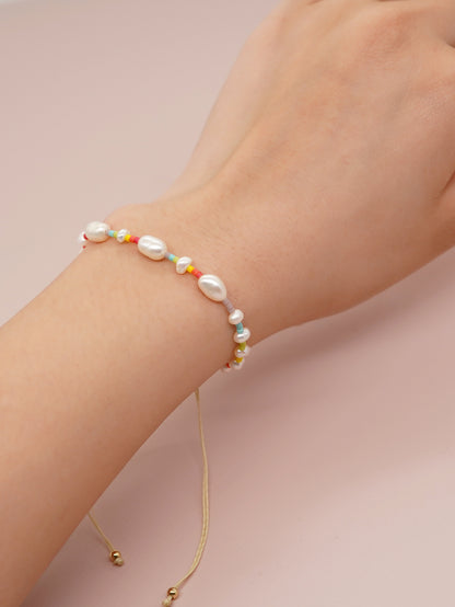 Casual Pentagram Freshwater Pearl Beaded Braid Bracelets