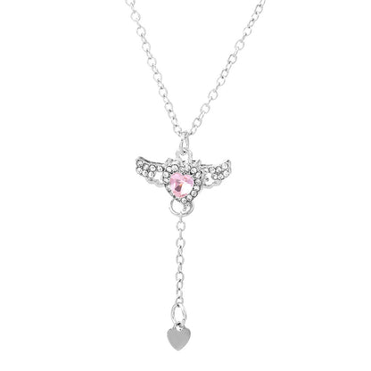 1 Piece Sweet Heart Shape Alloy Plating Artificial Rhinestones Women's Necklace