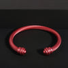 Simple Style Solid Color Stainless Steel Stoving Varnish Cuff Bracelets