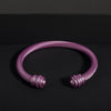 Simple Style Solid Color Stainless Steel Stoving Varnish Cuff Bracelets