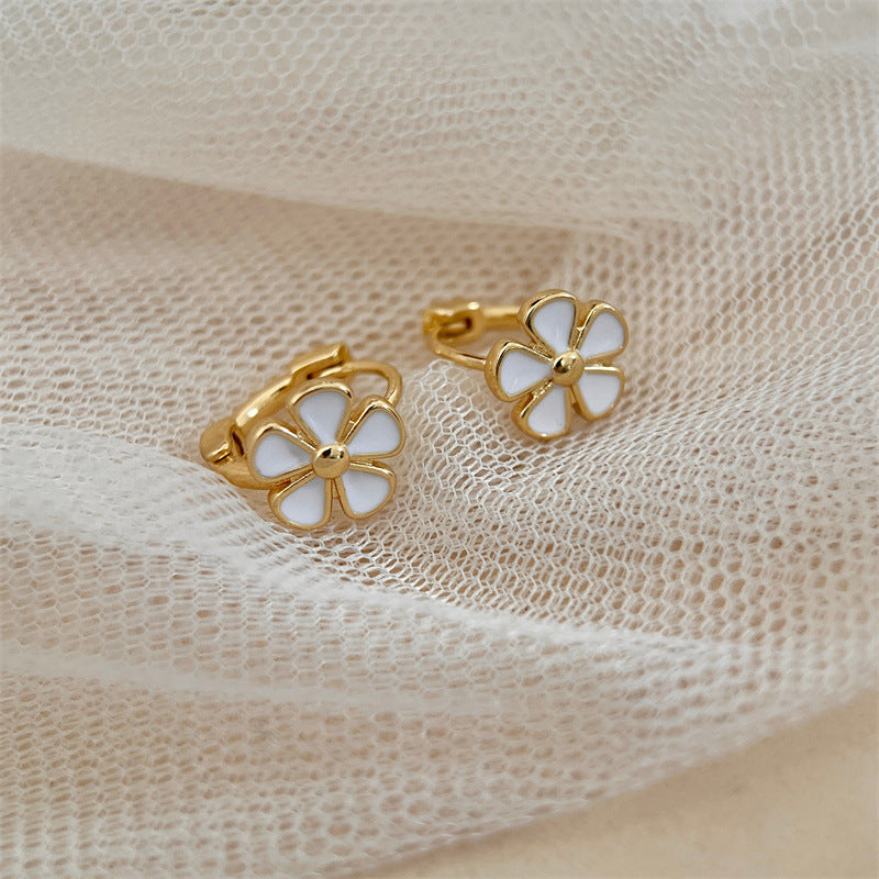 Sweet Flower Alloy Plating Women's Earrings