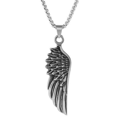 Hip-Hop Feather Plating Men'S Pendant Necklace